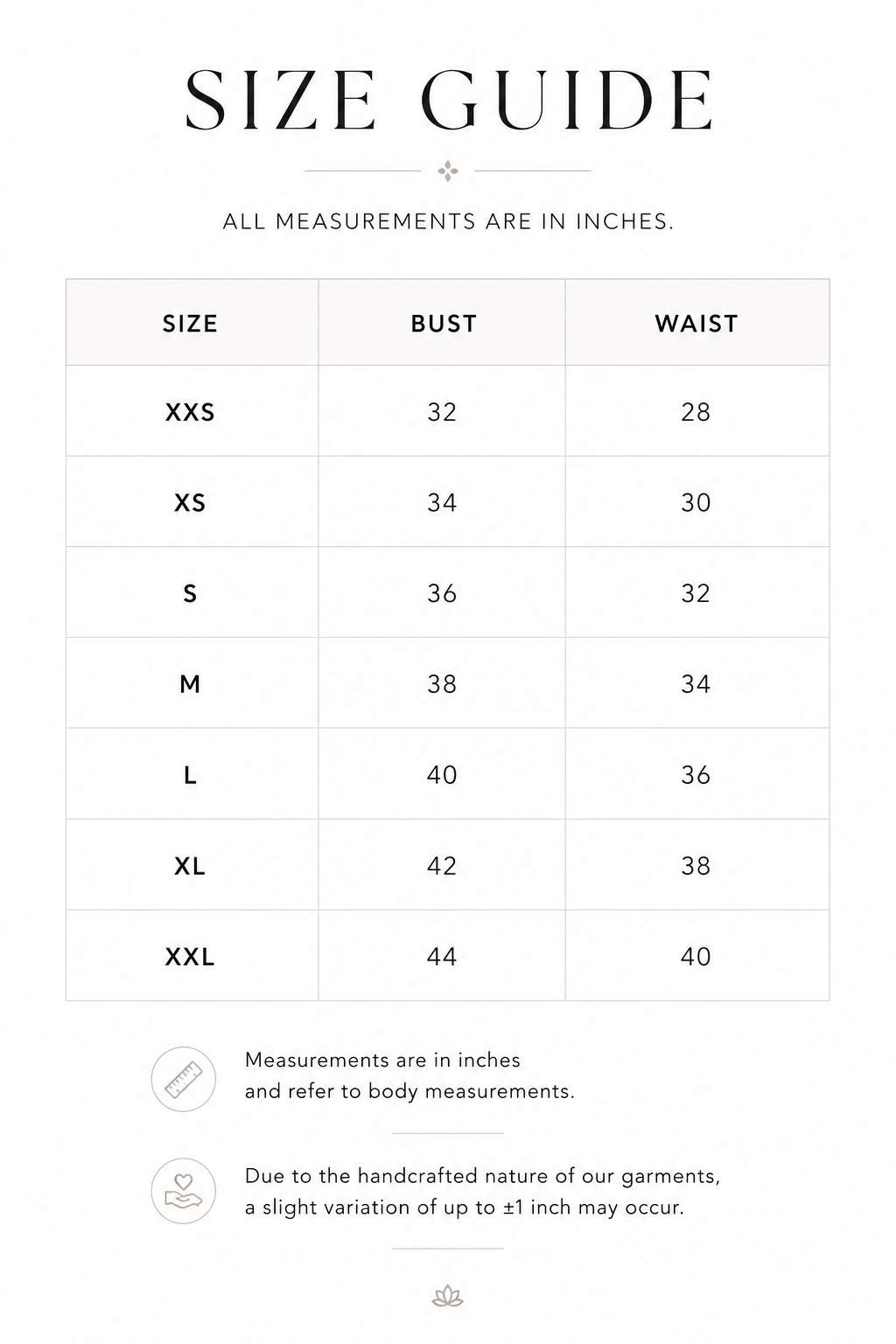 Size Guide